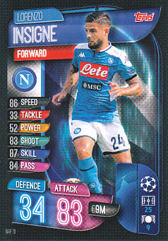 Lorenzo Insigne SSC Napoli 2019/20 Topps Match Attax CL #NAP10